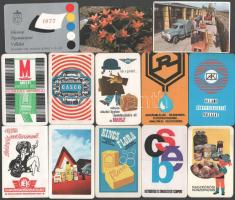 1970-1979 Vegyes kártyanaptár tétel, 13 db