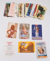 37 db vegyes kártyanaptár, közte két erotikus