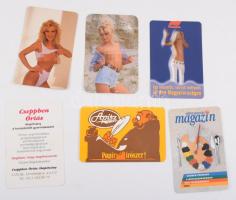 37 db vegyes kártyanaptár, közte két erotikus