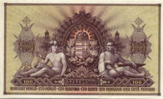 1943 100P "Szálasi-kiadás" egyenetlenül levágott, de méretnek megfelelő példány T:I RRR!!!