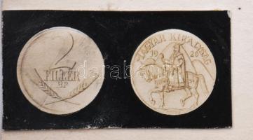 Szege Sándor (1883-1945): 2 fillér és 10 fillér érmék tervei, össz. 2 db, 1926. Ceruza, papír. Jelzé...