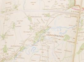 1987 Borsod-Abaúj-Zemplén megye úthálózati térképe, kiadja a Miskolci Közúti Igazgatóság, 1 : 150.00...