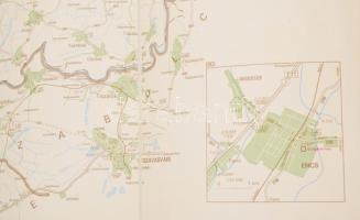 1987 Borsod-Abaúj-Zemplén megye úthálózati térképe, kiadja a Miskolci Közúti Igazgatóság, 1 : 150.00...