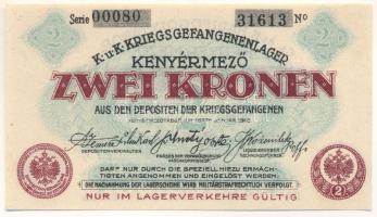 1916. Kenyérmező / Hadifogolytábor 2K "00080 31613" T:UNC
1916. Hungary / Kenyérmező / PO...