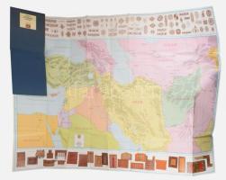 1990 Adil Besim Orient Teppich Karte, keleti szőnyegek fajtáit és mintáit bemutató Közel-Kelet térké...