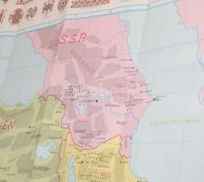 1990 Adil Besim Orient Teppich Karte, keleti szőnyegek fajtáit és mintáit bemutató Közel-Kelet térké...