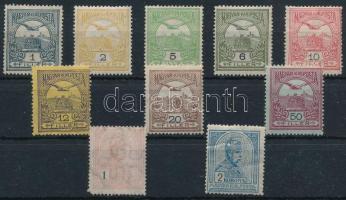 1913 Turul 10 klf érték fekvő vízjellel (2f ránc, 1K sarokhiba, 2Ft törések / crease, corner fault, folds)