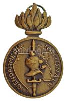 Gabon DN "Országos Csendőrség" kétoldalas bronz kitüntetés mellszalag nélkül T:AU,XF Gabon ND "National Gendarmerie" two-sided bronze medallion without ribbon C:AU,XF