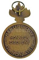 Gabon DN "Országos Csendőrség" kétoldalas bronz kitüntetés mellszalag nélkül T:AU,XF Gabon...