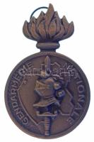 Gabon DN "Országos Csendőrség" kétoldalas bronz kitüntetés mellszalag nélkül T:AU,XF Gabon ND "National Gendarmerie" two-sided bronze medallion without ribbon C:AU,XF