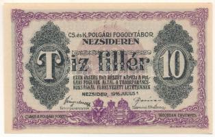 1916. Nezsider / Hadifogolytábor 10f "MS", római sorozat és arab sorszám "XXIX 0564" T:UNC 1916. Hungary / Nezsider / POW Camp 10 Heller "MS", with Roman series and Arabic serial number "XXIX 0564" C:UNC