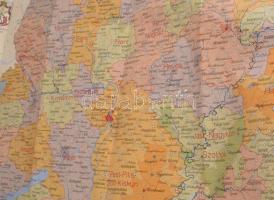 A Magyar Szent Korona országai 1914-ben, modern térkép, 86x119 cm