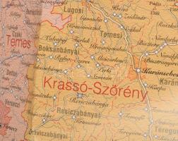 A Magyar Szent Korona országai 1914-ben, modern térkép, 86x119 cm