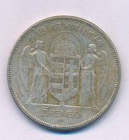 1930. 5P Ag &quot;Horthy jobbra&quot; T:F patina
Adamo P8