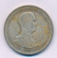1930. 5P Ag "Horthy jobbra" T:F patina Adamo P8