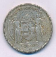 1930. 5P Ag &quot;Horthy jobbra&quot; T:F patina
Adamo P8