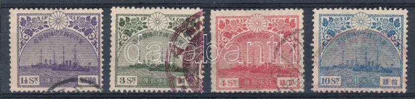 Japán 1921 Mi 148-151 (Mi EUR 100.-) (10 sen kis papírelvékonyodás / thin paper)