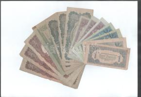 1944. 1P (2xklf: függőleges és vízszintes alapnyomattal) + 2P (2x) + 5P (3x) + 20P (3x) + 50P + 100P (3x) "A Vöröshadsereg Parancsnoksága" T:F,VG közte szép papír