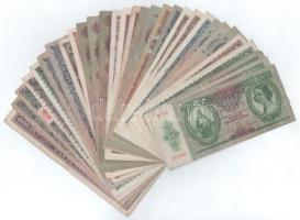 Vegyes, 31db-os magyar Pengő bankjegytétel T:F,VG