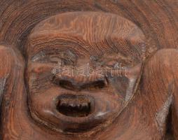 Faragott afrikai falidísz, 43x20 cm