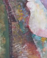 Gerzson Pál (1931-2008): Szigligeti táj, 1989. Tempera, papír, jelzés nélkül, jobb felső sarkában Ge...