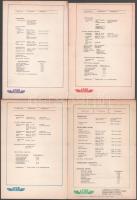 Vegyes személygépkocsi kenési útmutató, 4 db: Volga GAZ-24, Zaporozsec ZAZ-966, ZASTAVA 750, Moszkvi...