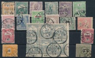 22 db főként Turul bélyeg olvasható bélyegzésekkel