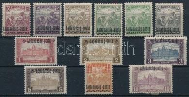 Nyugat-Magyarország III. 1921 12 db bélyeg Bodor vizsgálójellel