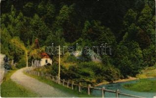 1925 Petrozsény, Petroseni, Petrosani; Szurdoki részlet / Pasul Surduc / gorge (ázott sarkak / wet corners)