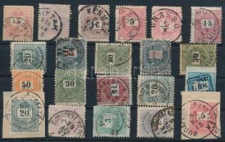 21 db Krajcáros bélyeg olvasható bélyegzésekkel