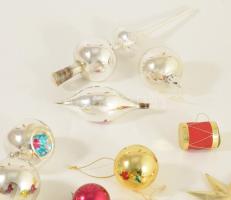 16 darab retro karácsonyfadísz