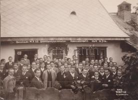 1927 Országos M. F. SZ. Diákkongresszusa, Rimaszombat, 1927. IX./16., fotó kartonon, Foto Winter Rimaszombat, bejelöléssel, a fotó körbevágott,16x21 cm,