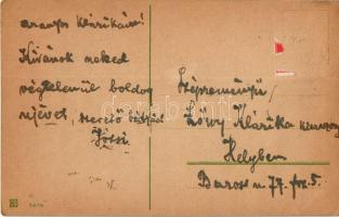 Boldog Újévet! / New Year greeting art postcard. litho (Rb)