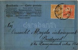 1903 Egyedi, kézzel festett karácsonyi üdvözlőlap / Unique hand-painted Christmas greeting art postc...