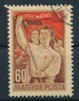 1953 Május 1. 60f számvízjellel