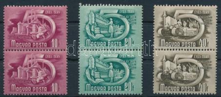 1951 Ötéves terv II. 3 klf pár számvízjellel
