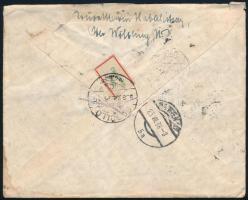 1938 Levél Ausztriából Deutsches Reich bélyeggel bérmentesítve, érvénytelenített osztrák és magyar p...