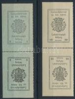 Székesfehérvár sz. kir. város 2 klf Lakáshivatali bélyeg fordított állású pár