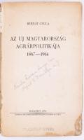 Bernát Gyula: Az új Magyarország agrárpolitikája 1867-1914. Bp., 1938, Dunántúl Pécsi Egyetemi Ny. 4...