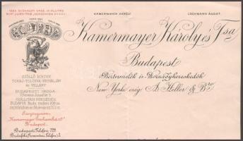 1901 Kamermayer Károly Bortermelő és Bornagykereskedő munkáltatói igazolása Berger Antal főkádár rés...