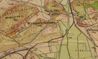 1939 Balaton, két részből álló térkép, kiadja a Keresztény Főiskolai Hallgatók "Centrum" F...