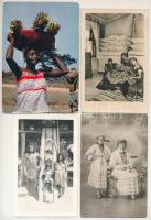 12 db MODERN népviselet képeslap és fotó, közte néhány régi / 12 modern folklore postcards and photos, with some pre-1945 ones
