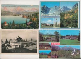 13 db MODERN Magas Tátra képeslap vegyes minőségben / 13 modern Vysoké Tatry postcards (High Tatras) in mixed quality