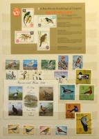 Madár motívum nagyrészt postatiszta motívum tétel, benne 780 db bélyeg, 20 blokk és kisív, 9 füzetlap, hozzá 33 kis méretű grafika, 14 lapos nagyalakú berakóban