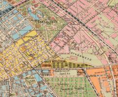 cca 1930 Kogutowicz Manó: Budapest székesfőváros kézitérképe, 1 : 25.000, Bp., Magyar Földrajzi Inté...