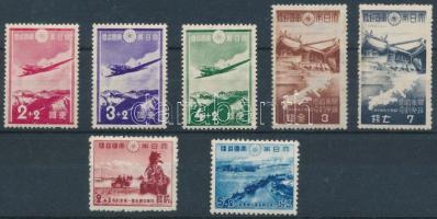 Japán 3 db régi sor (rozsda, betapadás / stain, gum disturbance)