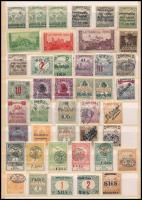 43 db megszállási bélyeg Bodor vizsgálójellel, több bélyeg sérült