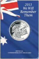 Ausztrália 2012. 2$ Al-bronz "Rememberance" kapszulában + Kiribati 2012. 10$ Ag kapszulában, együtt, mappában T:UNC,PP Australia 2012. 2$ Al-bronze "Rememberance" in capsule + Kiribati 2012. 10 Dollars Ag in capsule, together, in folder C:UNC,PP