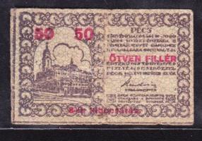 1920 Pécs 50f szükségpénz T:II