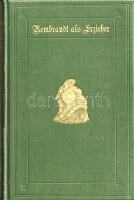 [Langbehn, Julius]:  Rembrandt als Erzieher. Von einem Deutschen. [Lipcse] Leipzig, 1891. Verlag und Druck von C. L. Hirschfeld. VII + [1] + 329 + [3] p. Julius Langbehn (1851-1907) német művészettörténész és antikapitalista gondolkodó. A változatos pályát befutó szerző önkéntesként vett részt a francia háborúban, vegyészetet, majd pályamódosítással művészettörténetet tanult. Fő művéhez, az először 1890-ben, név nélkül megjelent "Rembrandt als Erzieher" című munkához tíz évig gyűjtötte az anyagot. A radikálisan monarchista, agrárius és kapitalizmusellenes műben a kiválasztottnak tekintett németség veszélybe került kulturális karakteréről és jövőbeli küldetéséről értekezik. A későbbi völkisch mozgalom előfutárának tekinthető író fő műve egymást gyorsan követő kiadásaiba a szerzői átdolgozások nyomán egyre több antiszemita megjegyzés került. 1891-es megjelenésű kötetünk a mű harmincadik [!] kiadásából való. Aranyozott, vaknyomásos kiadói egészvászon kötésben, márványmintás festésű lapszélekkel, az első kötéstáblán a szerző által romlatlan germán kultúrhősként értékelt Rembrandt aranyozott portréjával. Jó példány.